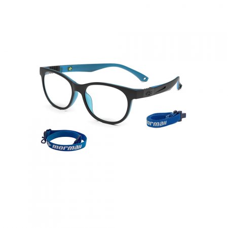 Óculos de grau mormaii jump preto parede azul fosco