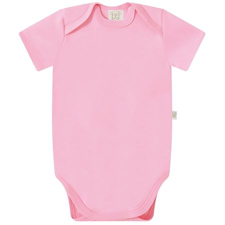 Body curto para bebê em suedine Rosa - Pingo Lelê PL65439-RS BODY MANGA CURTA SUEDINE ROSA-GG