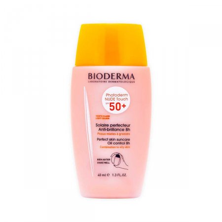 Protetor Solar Facial Bioderma Photoderm Nude Touch Claro FPS50+ com 40ml