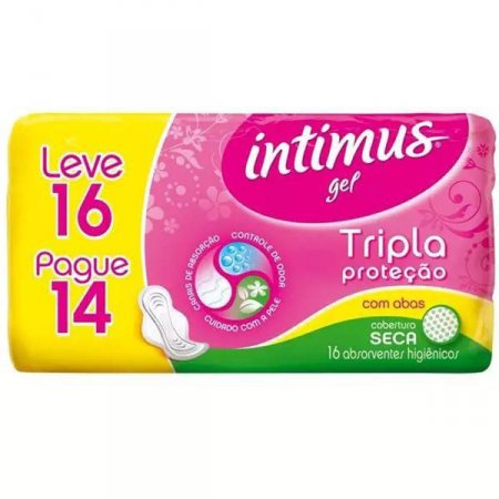 Absorvente Tripla Proteção Íntimus com Abas - Leve 16 Pague 14 unidades