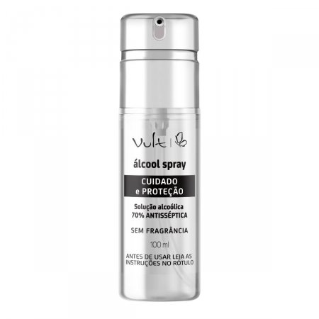 Álcool Spray Antisséptico 70% Vult Sem Fragrância com 100ml
