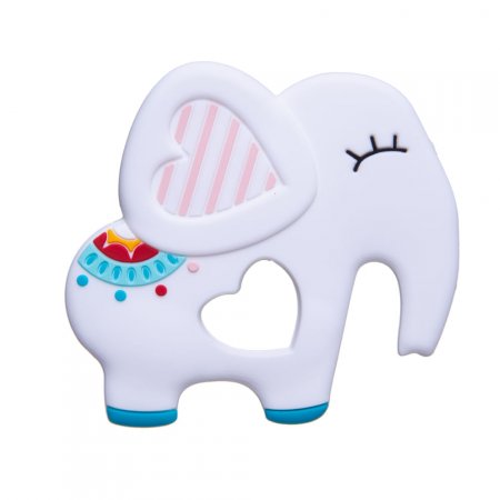 Mordedor de Silicone Elefante Branco Girotondo Baby