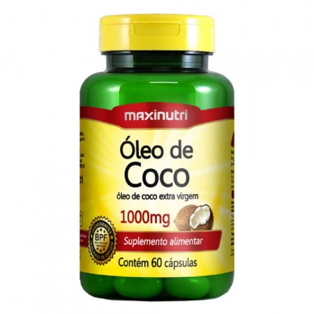 Óleo de Coco Extravirgem Maxinutri 1000mg C/ 60 Cáps