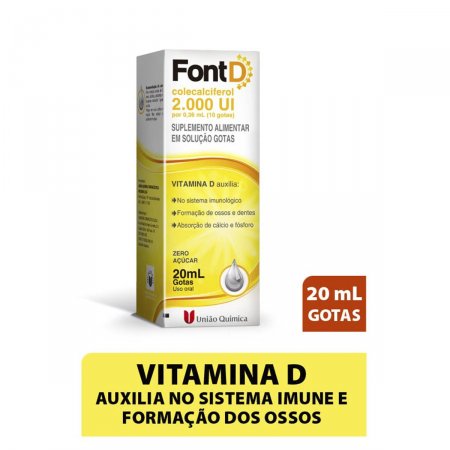Vitamina D Font D 200UI Gotas com 20ml
