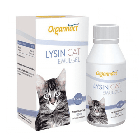 Suplemento Lysin Cat Emulgel Organnact 100ml
