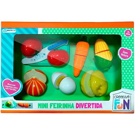 Mini Feirinha Divertida 6 Legumes com velcro Creative Fun (3a+) - Multikids Baby BR1108 CREATIVE FUN MINI FEIRINHA DIVERTIDA 6 LEGUMES COM VELCRO 3A+