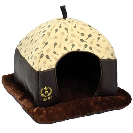 Cama Tenda Luxo - São Pet Cama Tenda Luxo-Marrom