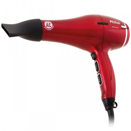 Secador de Cabelos Philco PH3400 Vermelho 1800w - 220v