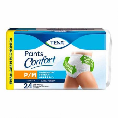 Roupa Íntima Descartável Tena Pants Confort P/M C/24 UNI