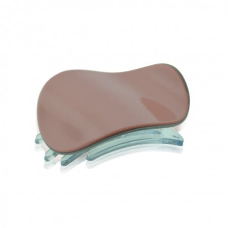 Prendedor Piranha Grande Rosa Cinza 6,5x7,0cm