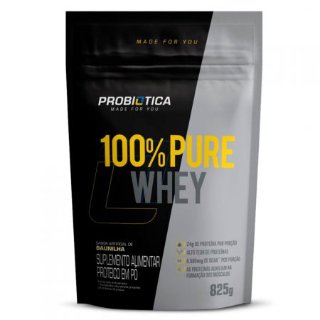 100% Pure Whey protein Baunilha Refil 825grs - Probiotica