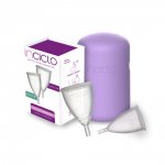 KIT 2 COLETORES MENSTRUAIS INCICLO A E B+ CÁPSULA ESTER. COR: LAVANDA