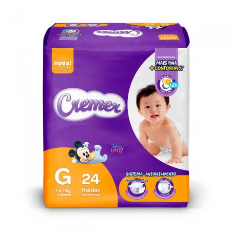 Fralda Cremer G com 24 unidades