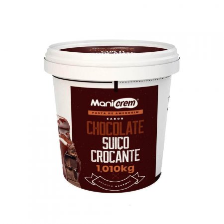 PASTA DE AMENDOIM GOURMET SEM ÓLEO (1,01kg) - Chocolate Suíço Crocante - MANICREM