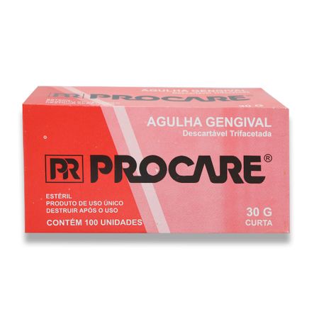 Agulha Gengival - Procare Agulha Gengival Curta 30g com 100 - Procare