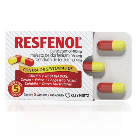 Resfenol com 5 cápsulas