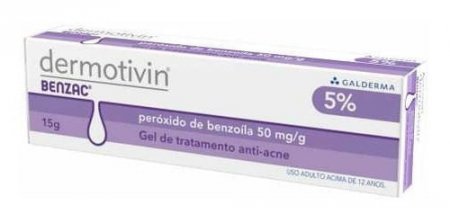 Gel De Tratamento Antiacne Dermotivin Benzac Com 15g