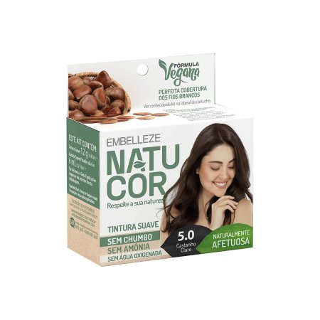 Tintura Suave Natucor Embelleze 5.0 Castanho Claro com 1 unidade