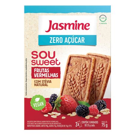 Biscoito Zero Açúcar Sou Sweet Frutas Vermelhas 75g