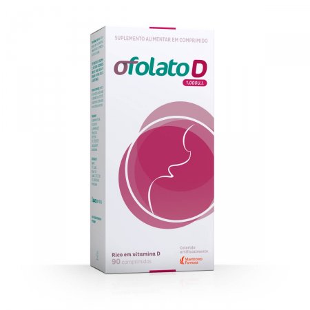 Suplemento de Vitamina D Ofolato D 1.000UI com 90 comprimidos
