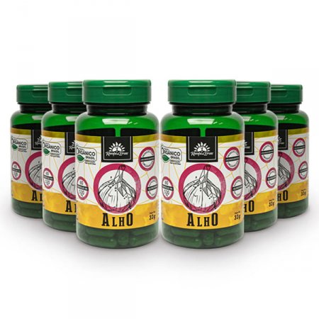 Alho Orgânico Alicina 3,2 mg Kampo de Ervas 6 und 60 cápsul
