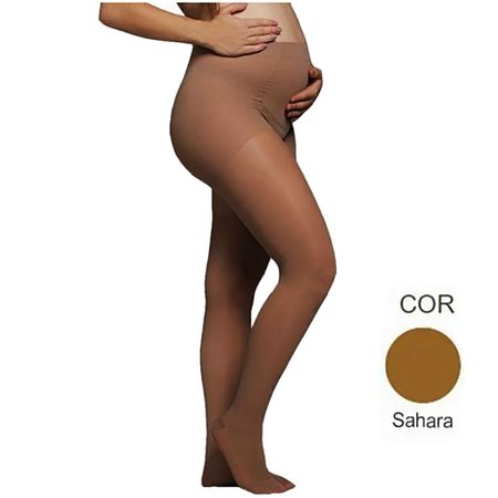 Meia Calça Gestante Venosan Legline - Média Compressão - Fechada - Sahara - M