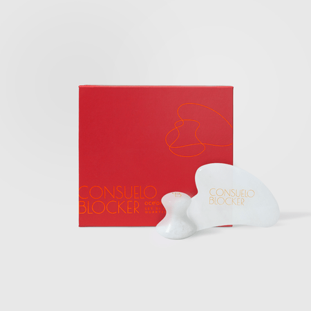 Kit de Massageadores de Quartzo Transparente Consuelo Blocker By Océane - Gua Sha Set