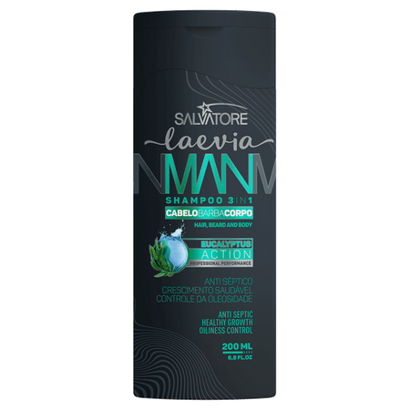 SHAMPOO MAN EUCALYPTUS ACTION 200 ML - LAEVIA