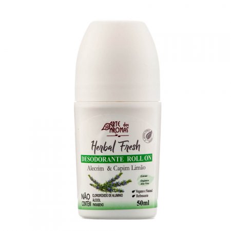 Desodorante Roll On Arte dos Aromas Herbal Fresh Alecrim & Capim Limão 50ml