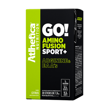 Go! Amino Fusion Sport+ 20 Sticks 7,8g GO! Amino Fusion Sports Citrus 20 Sticks de 7,8g