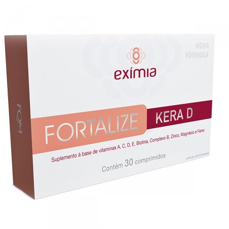 Suplemento Vitamínico Exímia Fortalize Kera D com 30 comprimidos