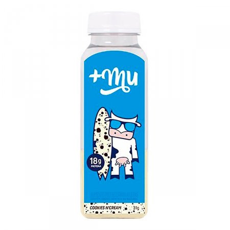 Whey Protein Concentrado +Mu Sabor Cookies N'Cream Garrafinha com 31g