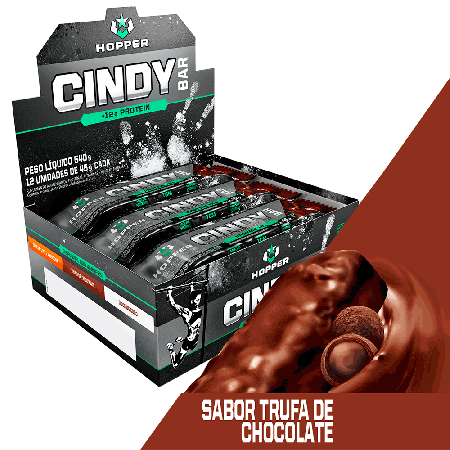 Barra de Proteína Cindy Trufa de Chocolate 12 unidades Hopper