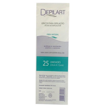 Lenços Para Depilação Depilart 25un