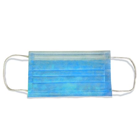 Máscara Cirúrgica Descartável Tripla Com Elástico - Azul - 50 Unidades - Brafa