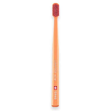 Escova Dental 12460 Velvet Adulto - Curaprox Escova Dental 12460 Velvet Adulto Cabo Laranja C/ Cerdas Bordo - Curaprox
