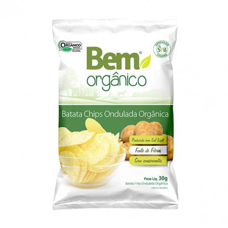 Chips Bem Orgânico de Batata Ondulada Orgânica 30g