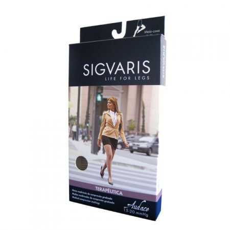 Meia 3/4 Panturrilha 120B 15-20 Mmhg Ponteira Fechada Sigvaris
