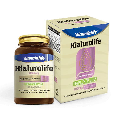 Hialurolife 100mg Vitaminlife c/30 cápsulas com Ácido Hialurônico