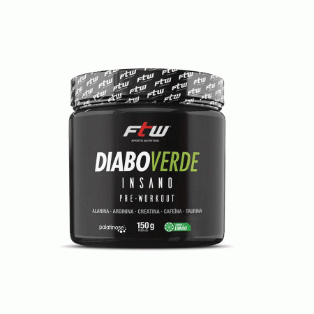 Diabo Verde Insano Sabor Limão 150g Pré Treino FTW