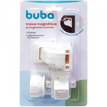 Kit 2 Travas Magnética para Gavetas e Portas - Buba