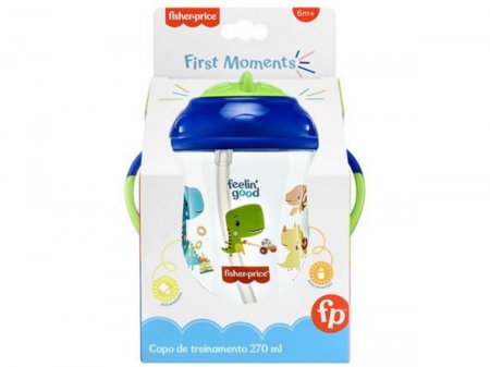 Copo de treinamento com canudo First Moments 270ml (6M+) Fisher-Price