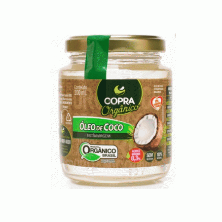 Óleo de Coco Orgânico Extravirgem 200ml Copra