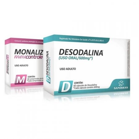 Desodalina 600mg C/ 60 Cápsulas + Monaliz 30 Comp Sanibrás