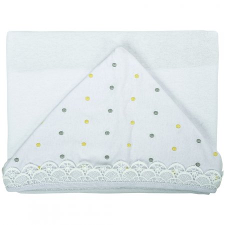 Toalha de Malha Premium com Capuz Bordado e Forro de Fralda - Poás