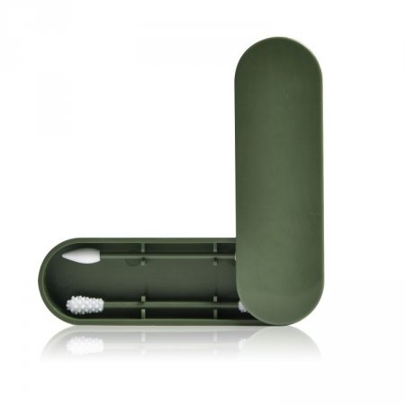 Kit de Cotonete Lavável de Silicone - Verde escuro