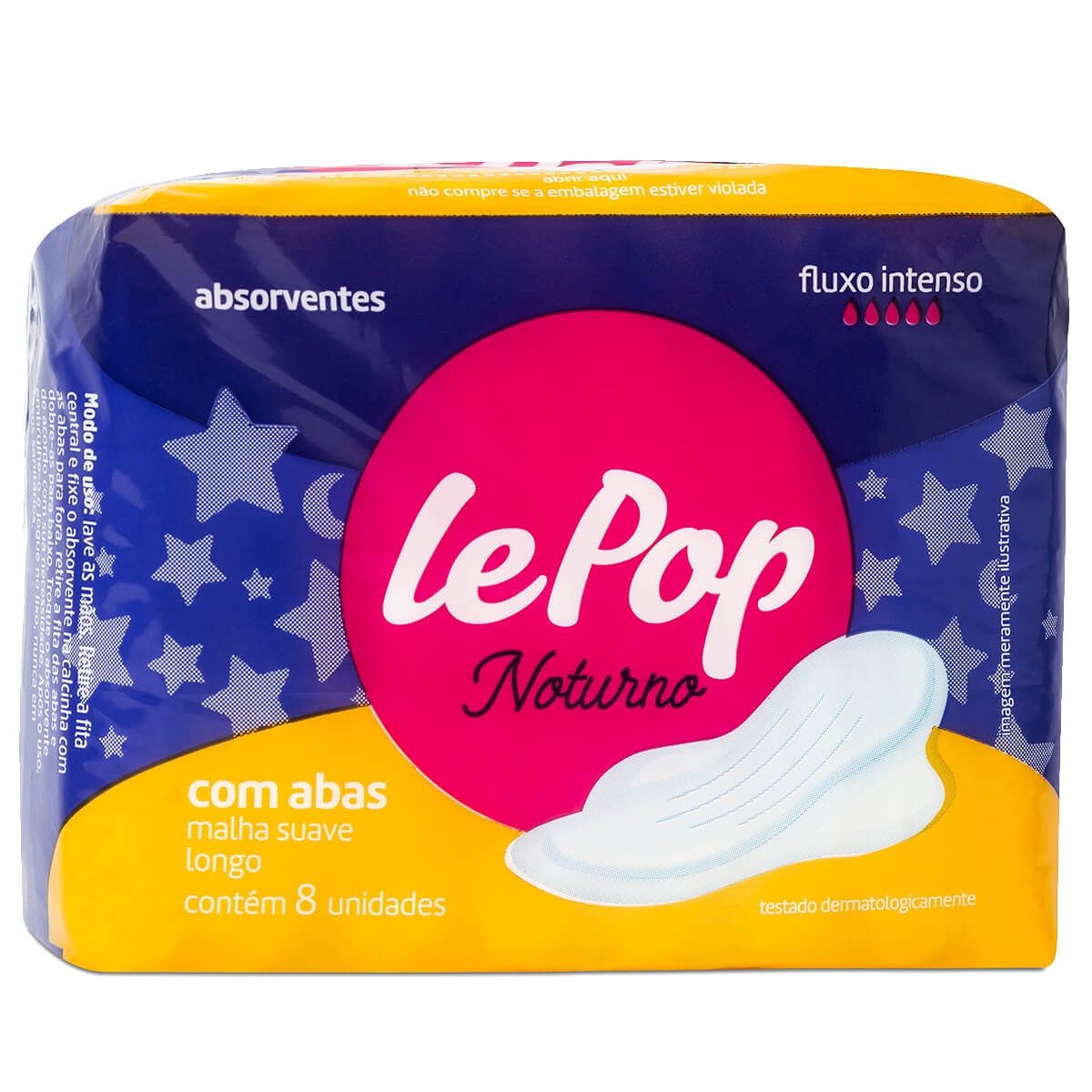 Absorvente Noturno Lepop Com Abas