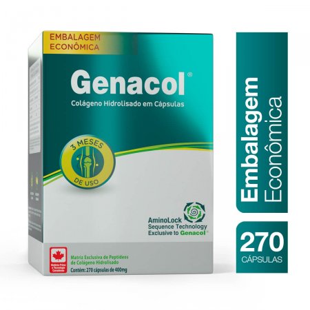 Colágeno Hidrolisado Genacol 400mg com 270 cápsulas
