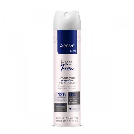 Desodorante Aerosol Antitranspirante Above Men Feel Free Masculino com 150ml