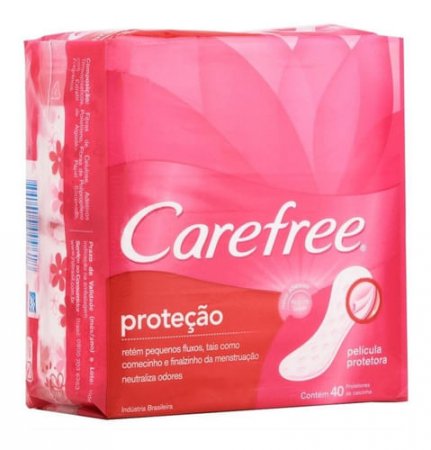 Protetor Diário Proteção Sem Perfume, Carefree, 40 Unidades